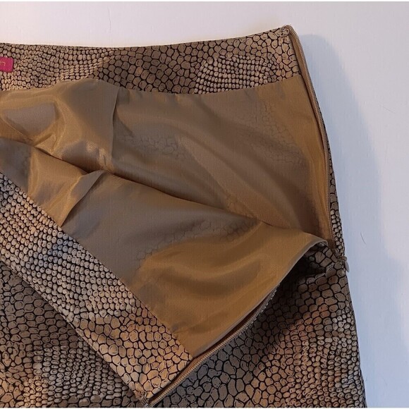 Sunny Leigh Silk Dress Pants Size 14 Beige Animal Print Retro Side Zipper - Picture 6 of 9